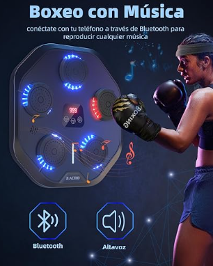 Máquina de boxeo inteligente musical  modelo yk-003 + guante negro