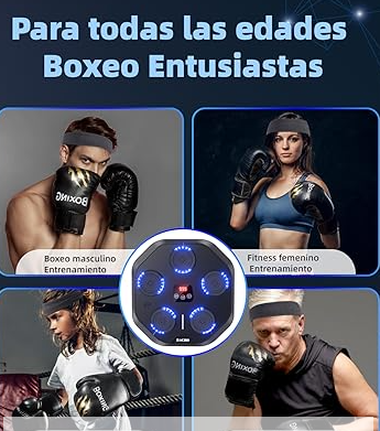 Máquina de boxeo inteligente musical  modelo yk-003 + guante negro